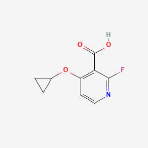 molecular formula C9H8FNO3 B14806642 4-Cyclopropoxy-2-fluoronicotinic acid 