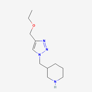 molecular formula C11H20N4O B1480665 3-((4-(ethoxymethyl)-1H-1,2,3-triazol-1-yl)methyl)piperidine CAS No. 2098122-64-4