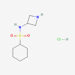 molecular formula C9H19ClN2O2S B1480668 N-(azetidin-3-yl)cyclohexanesulfonamide hydrochloride CAS No. 2098097-44-8