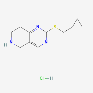 molecular formula C11H16ClN3S B1480672 2-((环丙基甲基)硫代)-5,6,7,8-四氢吡啶并[4,3-d]嘧啶盐酸盐 CAS No. 2097979-06-9