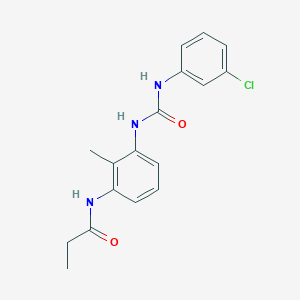 N-[3-({[(3-chlorophenyl)amino]carbonyl}amino)-2-methylphenyl]propanamide