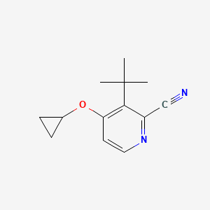 molecular formula C13H16N2O B14806753 3-Tert-butyl-4-cyclopropoxypicolinonitrile 