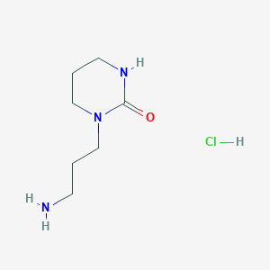 molecular formula C7H16ClN3O B1480676 1-(3-aminopropyl)tetrahydropyrimidin-2(1H)-one hydrochloride CAS No. 2097954-46-4