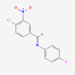 molecular formula C13H8ClIN2O2 B14806775 N-[(E)-(4-chloro-3-nitrophenyl)methylidene]-4-iodoaniline 