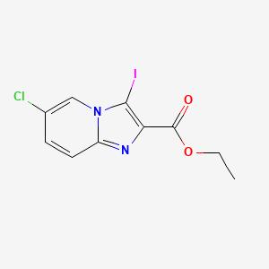 molecular formula C10H8ClIN2O2 B14806779 Ethyl 6-chloro-3-iodoimidazo[1,2-a]pyridine-2-carboxylate CAS No. 886363-66-2