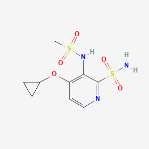 molecular formula C9H13N3O5S2 B14806786 4-Cyclopropoxy-3-(methylsulfonamido)pyridine-2-sulfonamide 