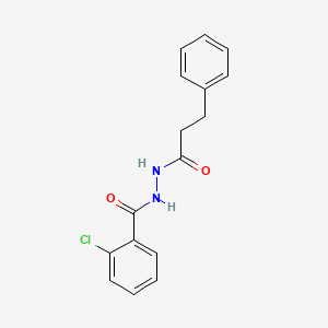 molecular formula C16H15ClN2O2 B14806787 2-chloro-N'-(3-phenylpropanoyl)benzohydrazide 