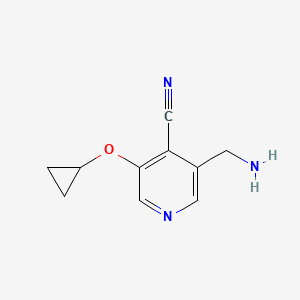 molecular formula C10H11N3O B14806810 3-(Aminomethyl)-5-cyclopropoxyisonicotinonitrile 