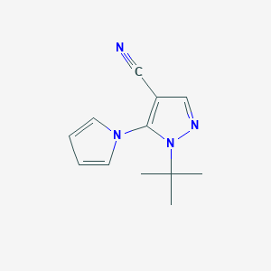 1-(tert-butyl)-5-(1H-pyrrol-1-yl)-1H-pyrazole-4-carbonitrile