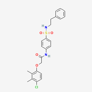 2-(4-chloro-2,3-dimethylphenoxy)-N-{4-[(2-phenylethyl)sulfamoyl]phenyl}acetamide