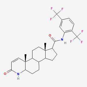 (9aR,11aS)-N-[2,5-bis(trifluoromethyl)phenyl]-9a,11a-dimethyl-7-oxo-1,2,3,3a,3b,4,5,5a,6,9b,10,11-dodecahydroindeno[5,4-f]quinoline-1-carboxamide