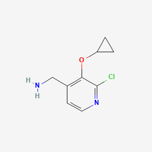 molecular formula C9H11ClN2O B14806874 (2-Chloro-3-cyclopropoxypyridin-4-YL)methanamine 