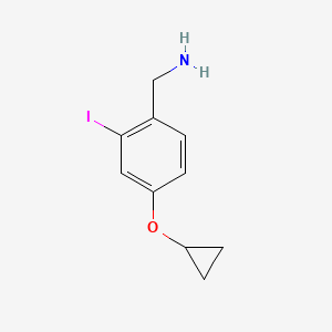 molecular formula C10H12INO B14806903 (4-Cyclopropoxy-2-iodophenyl)methanamine 