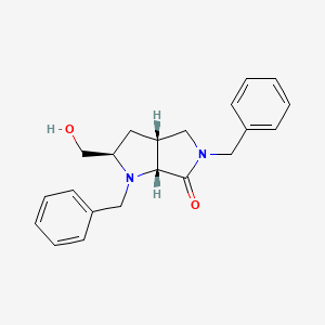 molecular formula C21H24N2O2 B14806910 (2R,3aR,6aR)-1,5-dibenzyl-2-(hydroxymethyl)-3,3a,4,6a-tetrahydro-2H-pyrrolo[2,3-c]pyrrol-6-one 