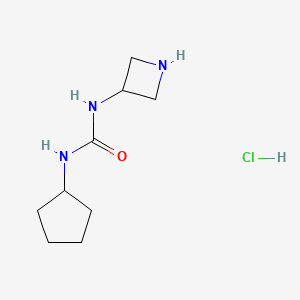 molecular formula C9H18ClN3O B1480692 1-(Azetidin-3-yl)-3-cyclopentylurea hydrochloride CAS No. 2098000-25-8