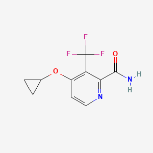 molecular formula C10H9F3N2O2 B14806939 4-Cyclopropoxy-3-(trifluoromethyl)picolinamide 