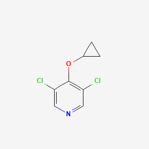 molecular formula C8H7Cl2NO B14806953 3,5-Dichloro-4-cyclopropoxypyridine 