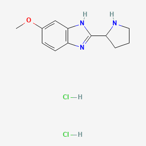 molecular formula C12H17Cl2N3O B1480696 5-methoxy-2-(pyrrolidin-2-yl)-1H-benzo[d]imidazole dihydrochloride CAS No. 2098084-02-5