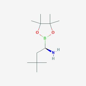 (1R)-3,3-dimethyl-1-(4,4,5,5-tetramethyl-1,3,2-dioxaborolan-2-yl)butan-1-amine