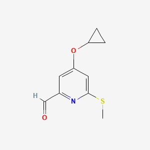 4-Cyclopropoxy-6-(methylthio)picolinaldehyde