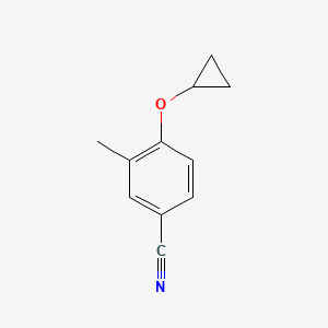 molecular formula C11H11NO B14807023 4-Cyclopropoxy-3-methylbenzonitrile 