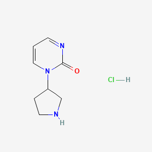 molecular formula C8H12ClN3O B1480703 1-(pyrrolidin-3-yl)pyrimidin-2(1H)-one hydrochloride CAS No. 2092223-63-5