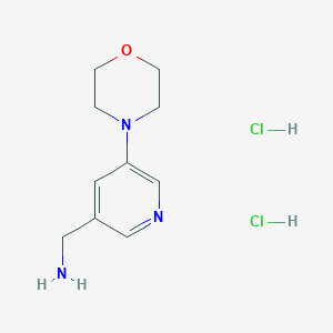 molecular formula C10H17Cl2N3O B1480705 (5-Morpholinopyridin-3-yl)methanamine dihydrochloride CAS No. 2098088-97-0