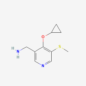 (4-Cyclopropoxy-5-(methylthio)pyridin-3-YL)methanamine