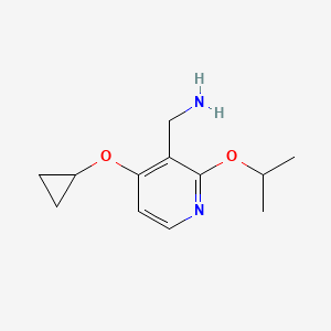 molecular formula C12H18N2O2 B14807090 (4-Cyclopropoxy-2-isopropoxypyridin-3-YL)methanamine 