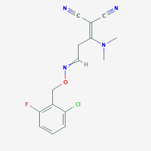 2-[3-[(2-Chloro-6-fluorophenyl)methoxyimino]-1-(dimethylamino)propylidene]propanedinitrile