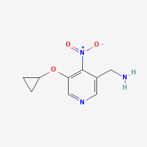 molecular formula C9H11N3O3 B14807098 (5-Cyclopropoxy-4-nitropyridin-3-YL)methanamine 