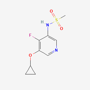 molecular formula C9H11FN2O3S B14807114 N-(5-Cyclopropoxy-4-fluoropyridin-3-YL)methanesulfonamide 