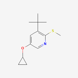 3-Tert-butyl-5-cyclopropoxy-2-(methylthio)pyridine