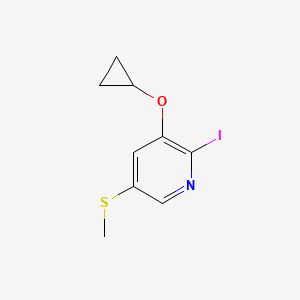 3-Cyclopropoxy-2-iodo-5-(methylthio)pyridine