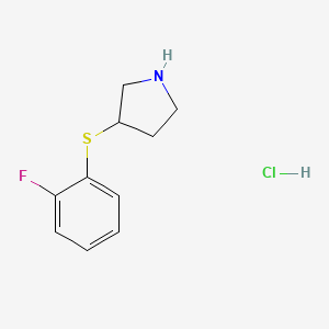 molecular formula C10H13ClFNS B1480716 3-((2-Fluorophenyl)thio)pyrrolidine hydrochloride CAS No. 2097956-06-2