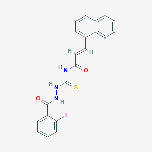 (2E)-N-({2-[(2-iodophenyl)carbonyl]hydrazinyl}carbonothioyl)-3-(naphthalen-1-yl)prop-2-enamide