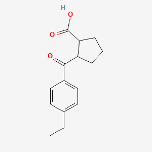 2-(4-Ethylbenzoyl)cyclopentane-1-carboxylic acid