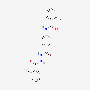 N-[4-({2-[(2-chlorophenyl)carbonyl]hydrazinyl}carbonyl)phenyl]-2-methylbenzamide