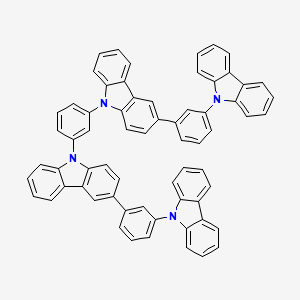 molecular formula C66H42N4 B14807195 3-(3-(9H-Carbazol-9-yl)phenyl)-9-(3-(3-(3-(9H-carbazol-9-yl)phenyl)-9Hcarbazol-9-yl)phenyl)-9H-carbazole 