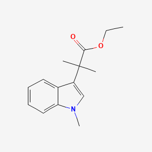 molecular formula C15H19NO2 B14807199 Ethyl 2-methyl-2-(1-methylindol-3-yl)propanoate CAS No. 7479-21-2