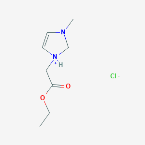 molecular formula C8H15ClN2O2 B14807223 1H-Imidazolium, 1-(2-ethoxy-2-oxoethyl)-3-methyl-, chloride 