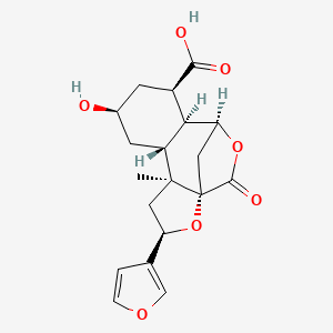 (1S,3R,5S,6R,8R,10R,11S,12S)-3-(furan-3-yl)-8-hydroxy-5-methyl-14-oxo-2,13-dioxatetracyclo[10.2.1.01,5.06,11]pentadecane-10-carboxylic acid