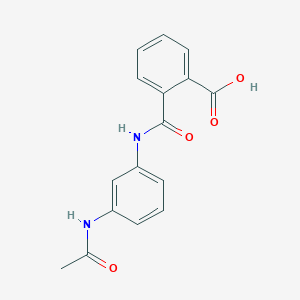 molecular formula C16H14N2O4 B14807247 2-{[3-(Acetylamino)phenyl]carbamoyl}benzoic acid 