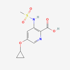 molecular formula C10H12N2O5S B14807248 5-Cyclopropoxy-3-(methylsulfonamido)picolinic acid 