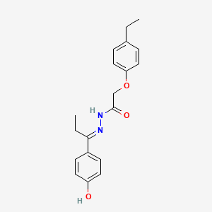 molecular formula C19H22N2O3 B14807274 2-(4-ethylphenoxy)-N'-[(1E)-1-(4-hydroxyphenyl)propylidene]acetohydrazide 