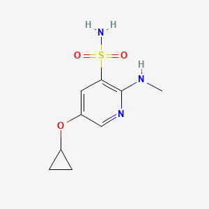 5-Cyclopropoxy-2-(methylamino)pyridine-3-sulfonamide