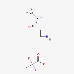 molecular formula C9H13F3N2O3 B1480730 N-cyclopropylazetidine-3-carboxamide 2,2,2-trifluoroacetate CAS No. 2097951-90-9