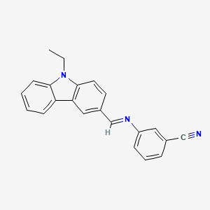 3-{[(E)-(9-ethyl-9H-carbazol-3-yl)methylidene]amino}benzonitrile