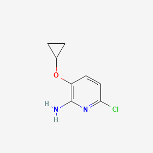 molecular formula C8H9ClN2O B14807309 6-Chloro-3-cyclopropoxypyridin-2-amine 