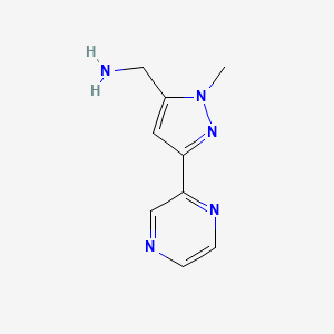 (1-methyl-3-(pyrazin-2-yl)-1H-pyrazol-5-yl)methanamine